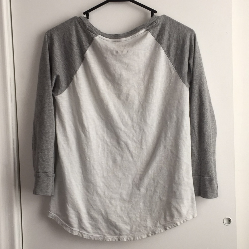 Gray and White Baseball Tee - Picture 4 of 4